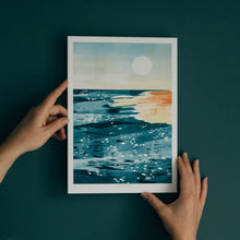 Load image into Gallery viewer, New A5 Edition: 'Golden Hour' Beach Scene Print