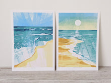 Load image into Gallery viewer, Bundle of 2 beach scene limited edition fine art prints.