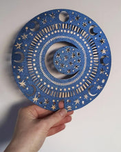 Load image into Gallery viewer, ‘Papercut Moon’ Original Lino print