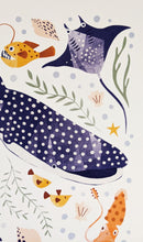 Load image into Gallery viewer, ‘Deep Blue Sea’ Whale Shark, Hammerhead And Sea Creatures Fine Art Print For Children