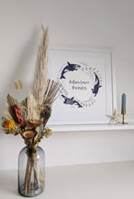 Load image into Gallery viewer, ‘Adventure Awaits’ White And Gold Orca Fine Art Print