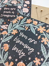 Load image into Gallery viewer, ‘You Are Blooming Lovely’ and ‘You Are Such A Treasure’ Mixed Notelet Bundle