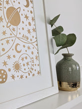 Load image into Gallery viewer, ‘Hopes & Dreams’ Original Celestial Lino print