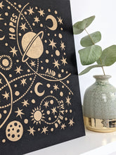 Load image into Gallery viewer, ‘Hopes & Dreams’ Original Celestial Lino print
