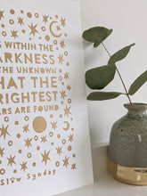 Load image into Gallery viewer, ‘Within The Darkness’ Original Lino print