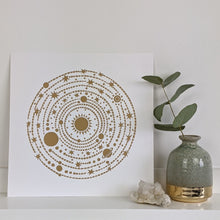 Load image into Gallery viewer, ‘Solar System’ Original Lino print