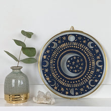 Load image into Gallery viewer, ‘Papercut Moon’ Original Lino print