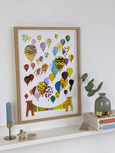 Load image into Gallery viewer, ‘Colourful Bristol Balloons’ Clifton Suspension Bridge Fine Art Print