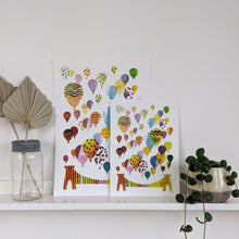 Load image into Gallery viewer, ‘Colourful Bristol Balloons’ Clifton Suspension Bridge Fine Art Print