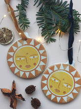 Load image into Gallery viewer, Sun & Moon Celestial Christmas Bauble Decoration