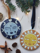 Load image into Gallery viewer, Sun & Moon Celestial Christmas Bauble Decoration