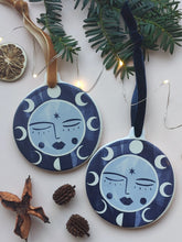 Load image into Gallery viewer, Sun & Moon Celestial Christmas Bauble Decoration
