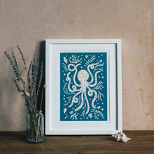 Load image into Gallery viewer, ‘Occy Octopus’ Friendly Sea Creature Fine Art Print For Children