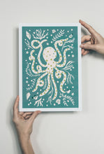 Load image into Gallery viewer, ‘Occy Octopus’ Friendly Sea Creature Fine Art Print For Children