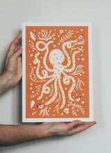 Load image into Gallery viewer, ‘Occy Octopus’ Friendly Sea Creature Fine Art Print For Children