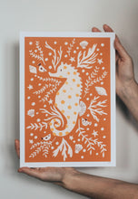 Load image into Gallery viewer, ‘Sami Seahorse’ Friendly Sea Creature Fine Art Print For Children