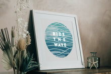 Load image into Gallery viewer, ‘Ride The Wave’ Ocean Wave Metallic Limited Edition Fine Art Print