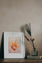 Load image into Gallery viewer, ‘Natures Gifts’ Illustrative Flowers With Hand Silhouette Limited Edition Fine Art Print