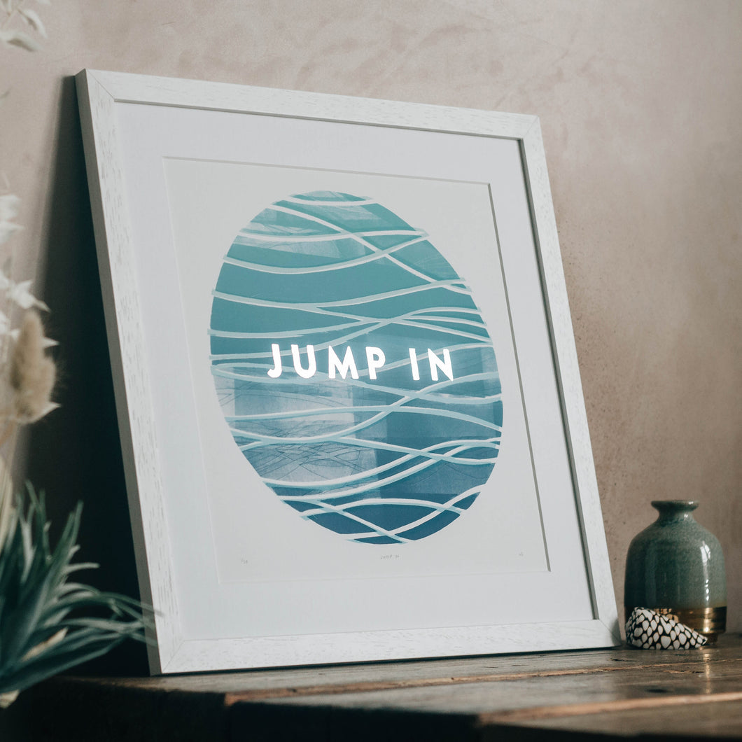 ‘Jump In’ Ocean Wave Metallic Limited Edition Fine Art Print