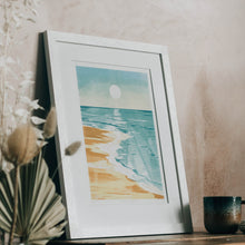 Load image into Gallery viewer, ‘Morning Reflections’ Coastal Beach Scene Limited Edition Fine Art Print
