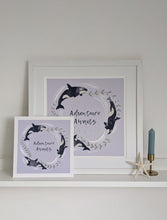Load image into Gallery viewer, ‘Adventure Awaits’ Lilac And Silver Orca Fine Art Print
