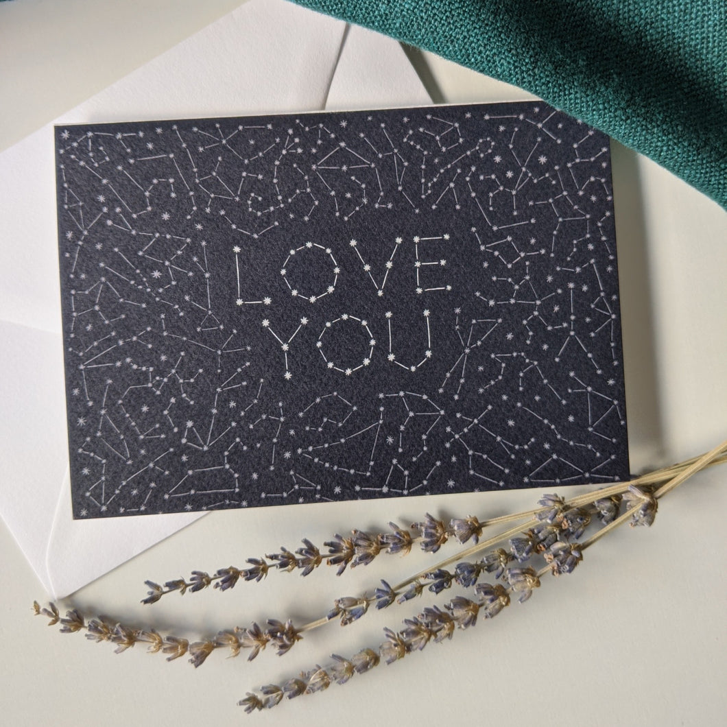 ‘Love You’ Celestial Constellation Greeting Card