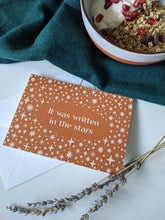 Load image into Gallery viewer, ‘It Was Written In The Stars’ Luxury Celestial Greeting Card
