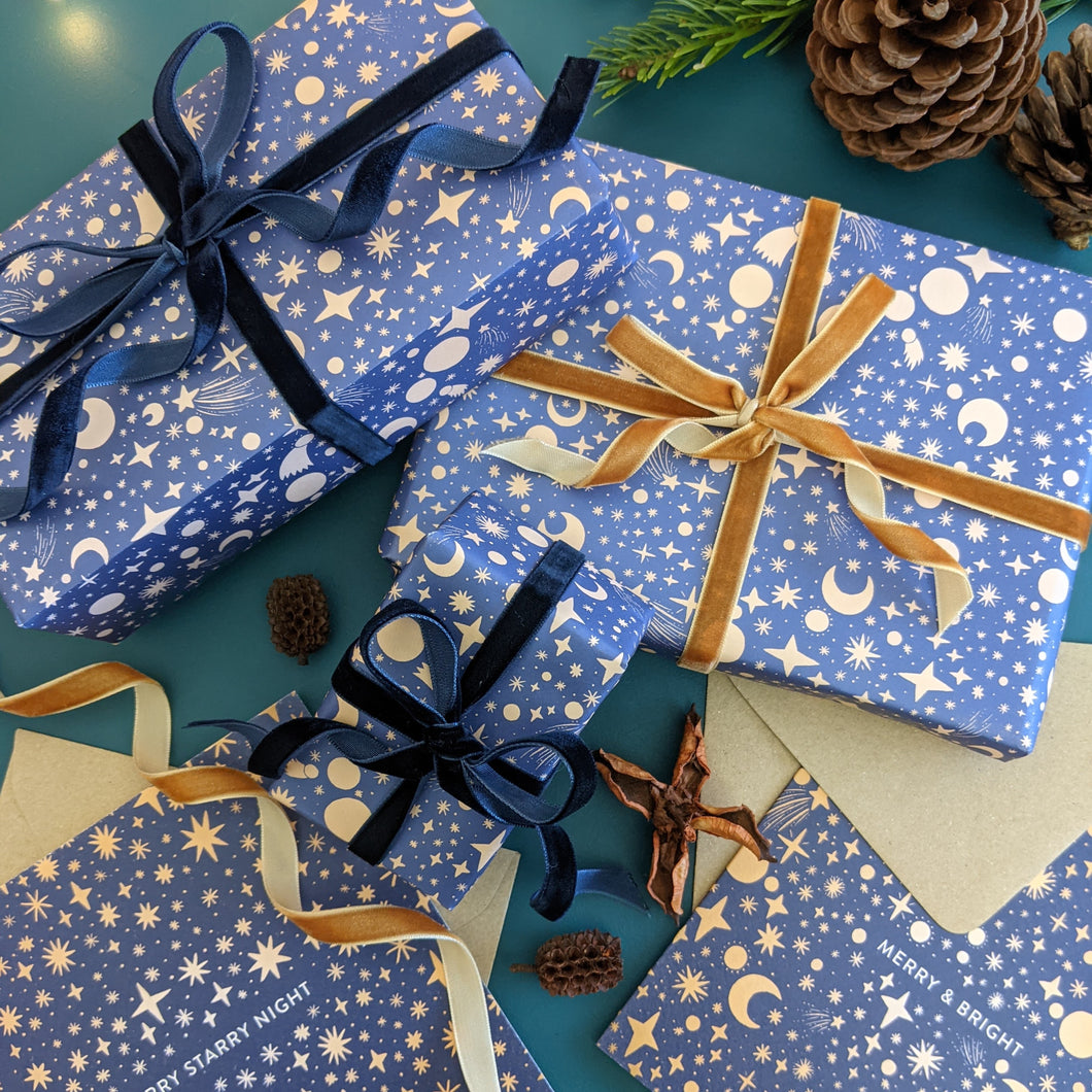 The Starry Night Range - Christmas Cards & Wrapping Paper