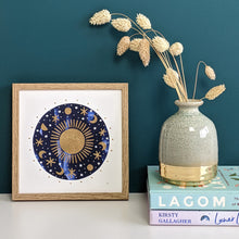 Load image into Gallery viewer, Rise &amp; Shine - Celestial Sun, moon and stars Fine Art Print
