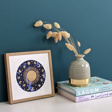 Load image into Gallery viewer, Rise &amp; Shine - Celestial Sun, moon and stars Fine Art Print
