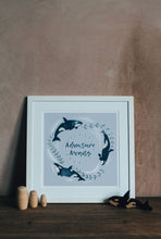 Load image into Gallery viewer, ‘Adventure Awaits’ Lilac And Silver Orca Fine Art Print
