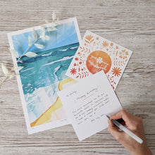 Load image into Gallery viewer, ‘Ocean Treasures’ Decorative Sea Shells With Hand Silhouette Limited Edition Fine Art Print
