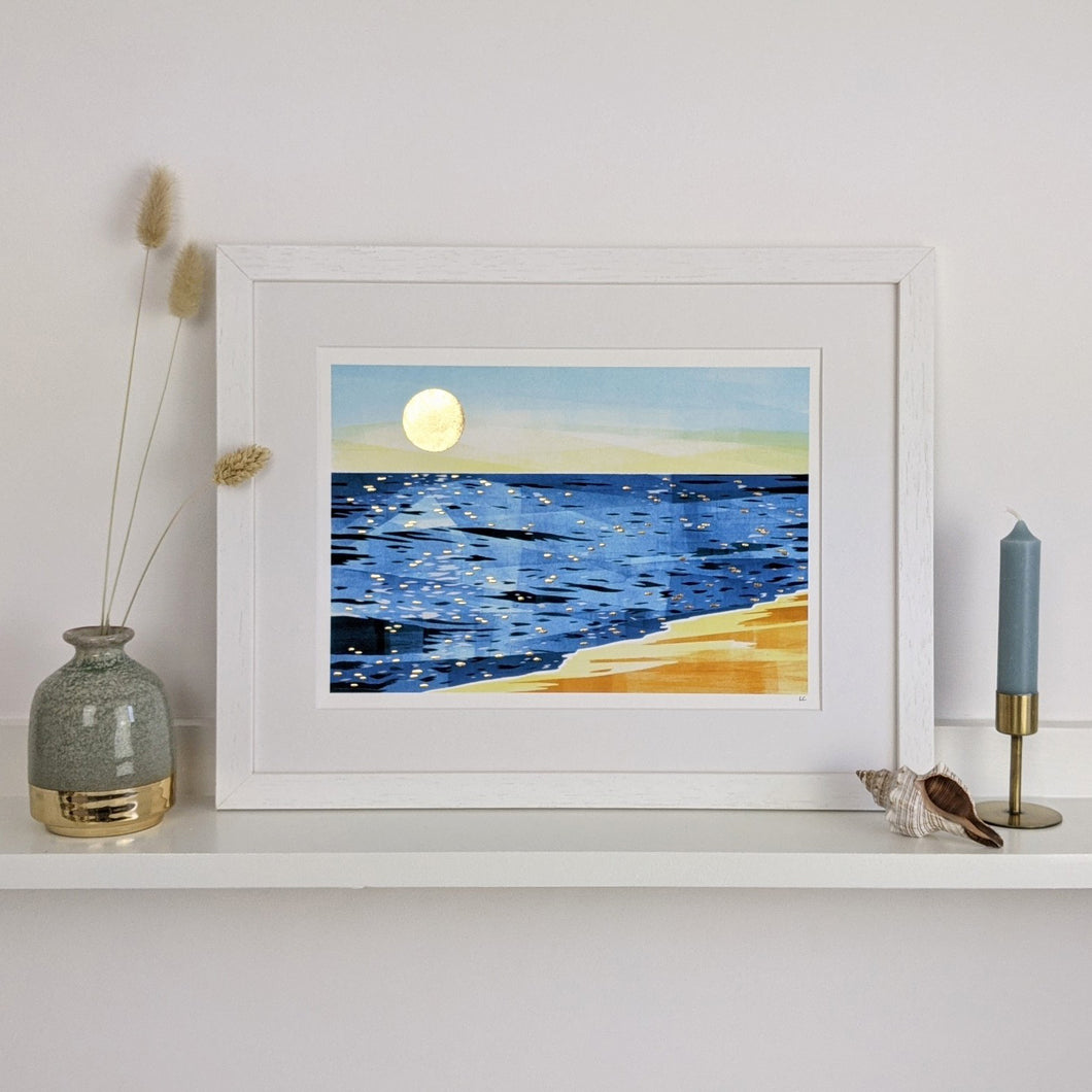 ‘Golden Hour 2’ Beach Scene Fine Art Print