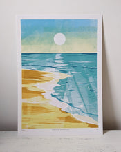 Load image into Gallery viewer, ‘Morning Reflections’ Coastal Beach Scene Limited Edition Fine Art Print
