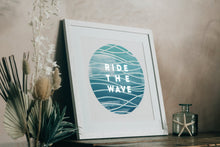 Load image into Gallery viewer, ‘Ride The Wave’ Ocean Wave Metallic Limited Edition Fine Art Print
