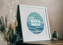 Load image into Gallery viewer, ‘Make Waves’ Ocean Wave Metallic Limited Edition Fine Art Print
